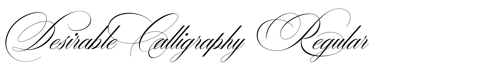 Desirable Calligraphy Regular image